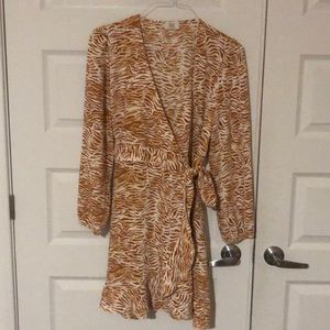 Little Moon mustard/white shirt dress.